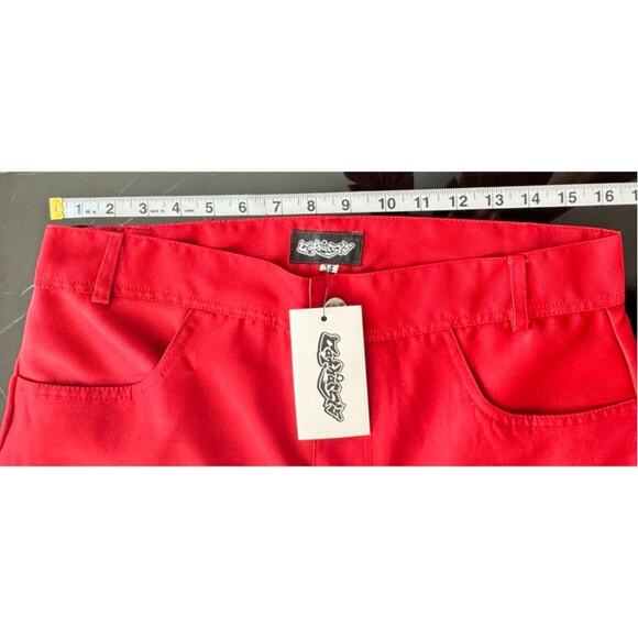 Catharsis Red Graphic Pants**Size 34** Ghost/Skull Print *NWT* - Picture 9 of 11